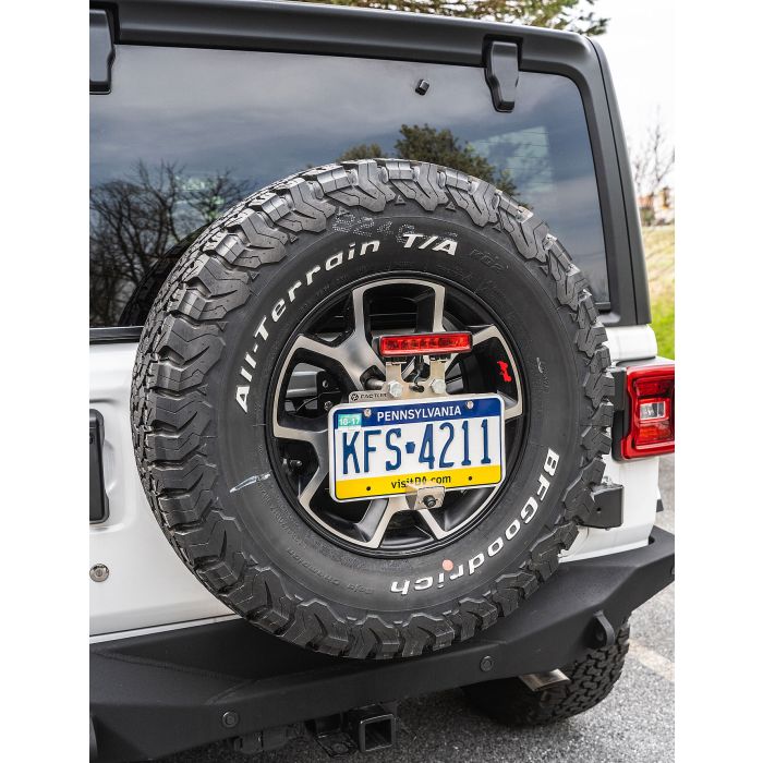 GP Factor  License Plate Relocation Kit for 18-25 Jeep Wrangler JL
