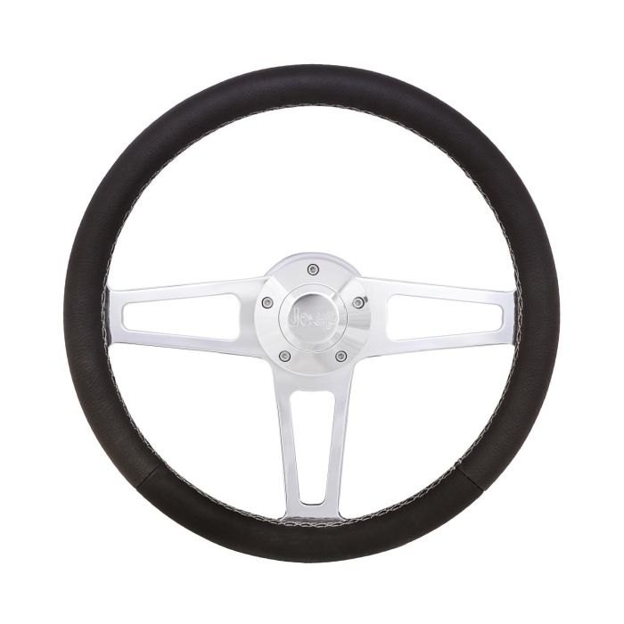Grant Products  Billet T-Series Steeering wheel & Install Kit for 76-95 Jeep CJ & Wrangler YJ