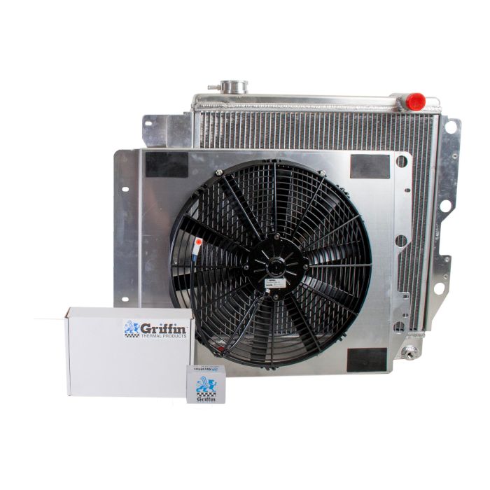 Griffin Radiator & Thermal Products CU-00032 ExactFit Series Aluminum Radiator Combo Unit for 87-06 Jeep Wrangler YJ, TJ & Unlimited
