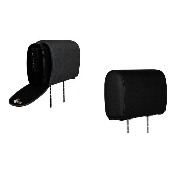 Bundle Headrest safe unit, inner and outer shell, non-safe unit, black cloth
