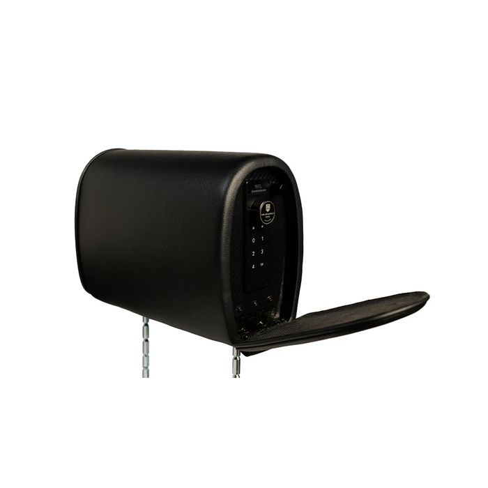 Headrest Safe and Companion Unit, Compact, Black Cloth
