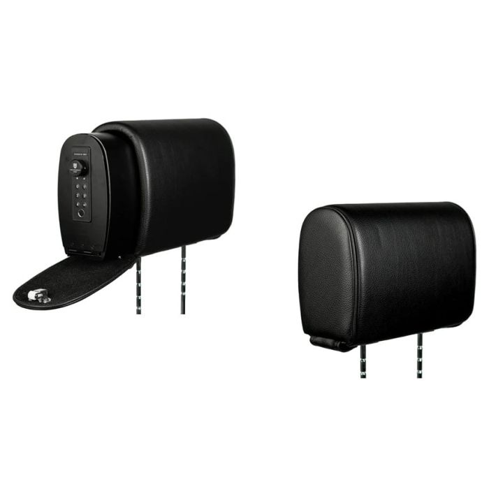 Bundle Headrest safe unit, inner and outer shell, non-safe unit, black vinyl
