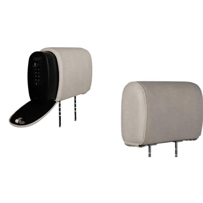 Bundle Headrest safe unit, inner and outer shell, non-safe unit, light gray cloth