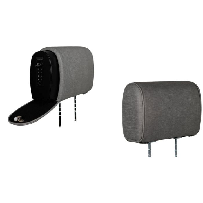 Bundle Headrest safe unit, inner and outer shell, non-safe unit, dark gray cloth