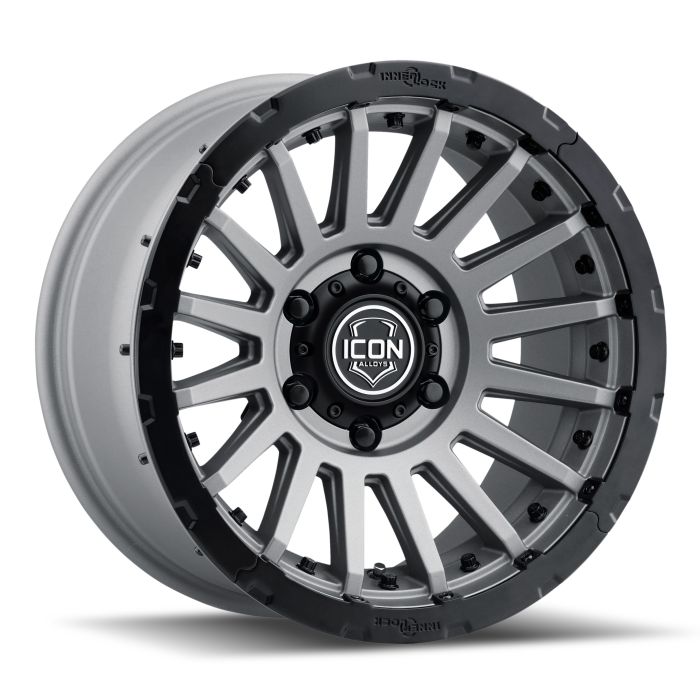 Icon Recon Pro Charcoal 17x8.5 5x5 4.5in Backspace -6mm Offset
