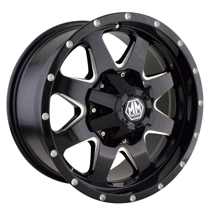 iON  Mayhem Tank in Black with Machined Accents For 5x5.5 Lug Pattern Vehicles 