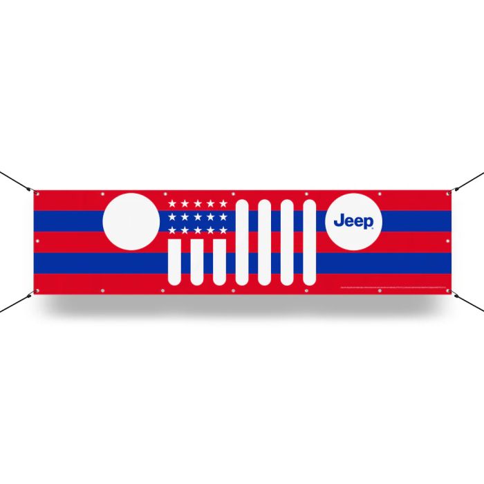 Banner - Jeep Flag Grille - RWB 24in x 96in