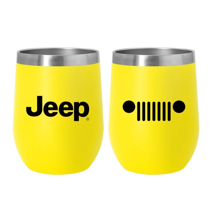 Jeep Insulated Wine Tumbler - Yellow Matte