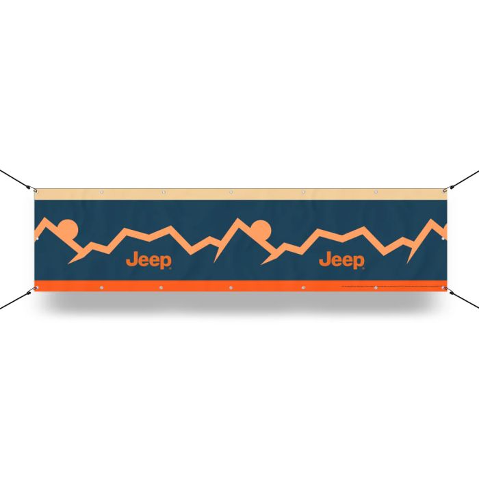 Banner - Jeep Mountain Range 12in x 48in