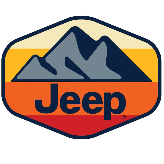 Sticker - Jeep Mountain Hex - Navy
