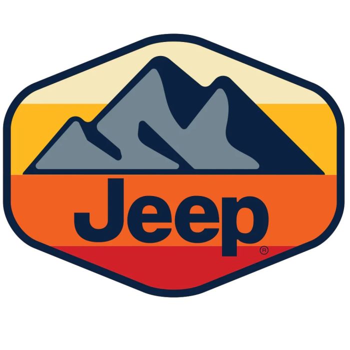 Sticker - Jeep Mountain Hex - Navy