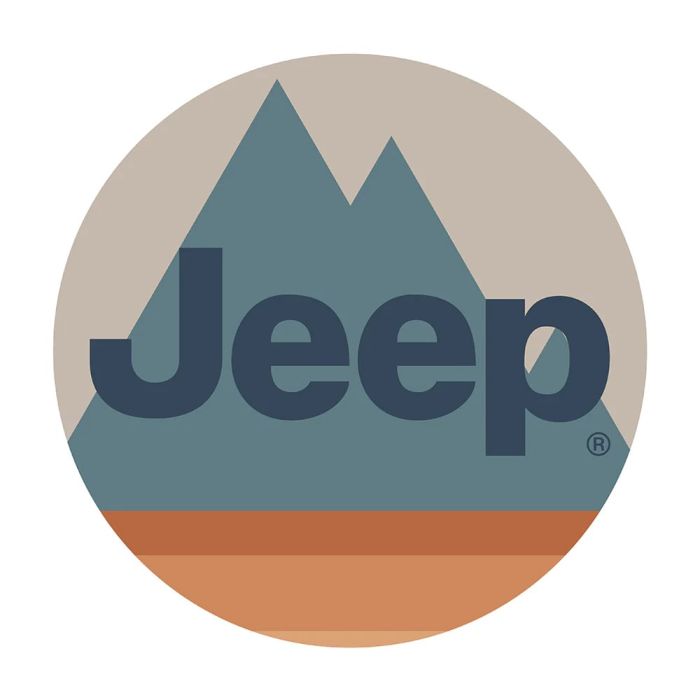 Sticker - Jeep Mountain - Round