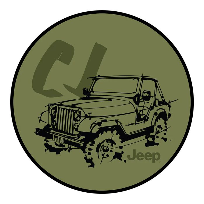 Sticker - Jeep CJ - Round