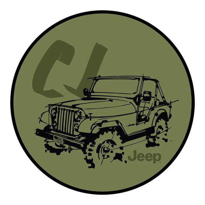 Sticker - Jeep CJ - Round