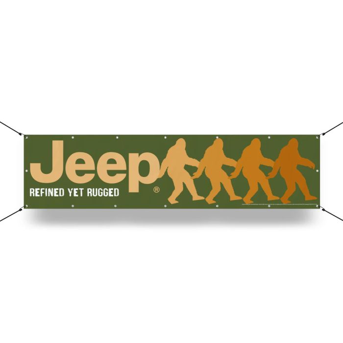 Banner - Jeep Rugged Yet Refined 12in x 48in
