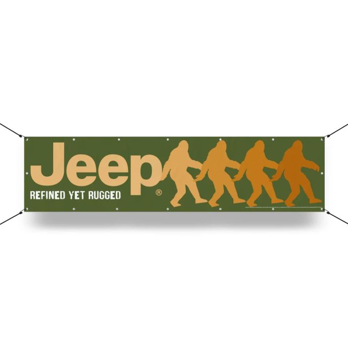 Banner - Jeep Rugged Yet Refined 18in x 72in