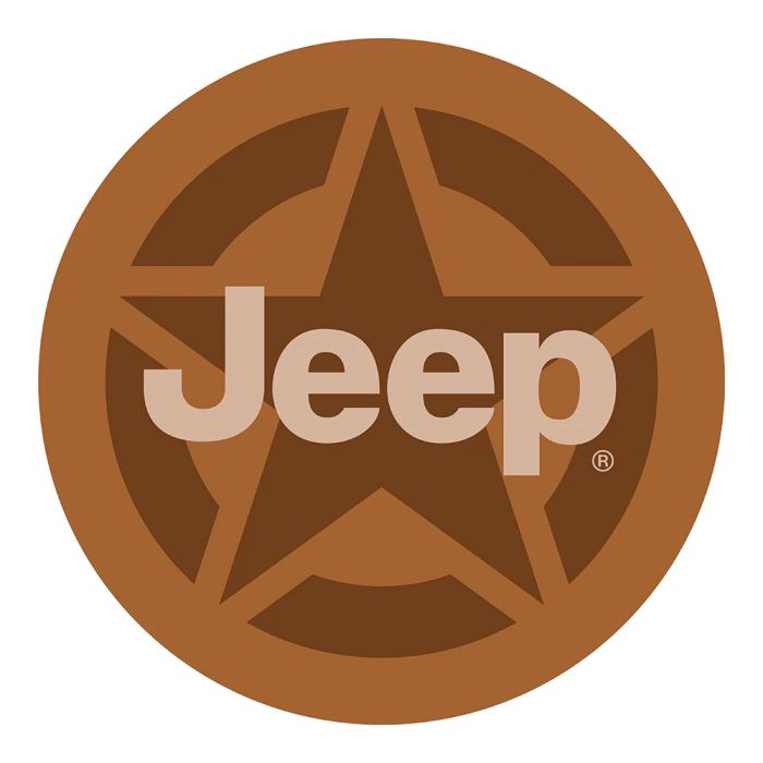 Sticker - Jeep Star Brown and Tan - Round