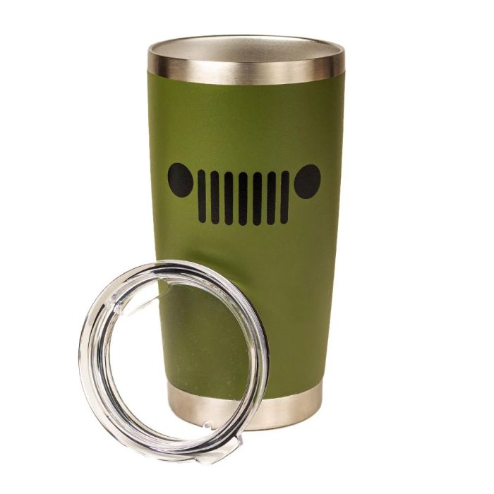 Jeep Merchandise  Jeep Text & Grille Travel Mug - 20oz 