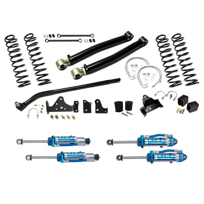 EVO Manufacturing  3" Enforcer Suspension System with Draglink Flip Kit for 07-18 Jeep Wrangler JK