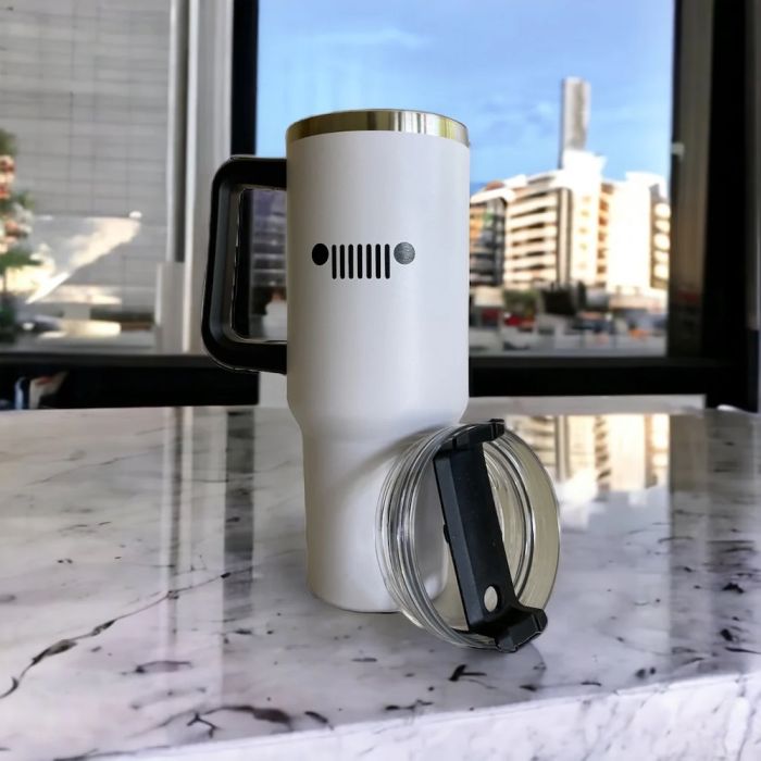 Jeep Merchandise  Jeep Text Grille Handle Mug - 40oz 