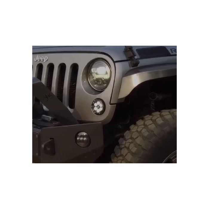 J.W. Speaker 8200573 Trail 6 Turn Signal Brackets for 07-18 Jeep Wrangler JK with 3.7" Round Trail 6 Pro or Sport Lights