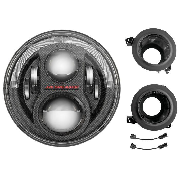 J.W. Speaker  Model 8700 Evolution J2 Series 7" LED Headlight Pair with Mounting Kit for 18-20 Jeep Wrangler JL & Gladiator JT