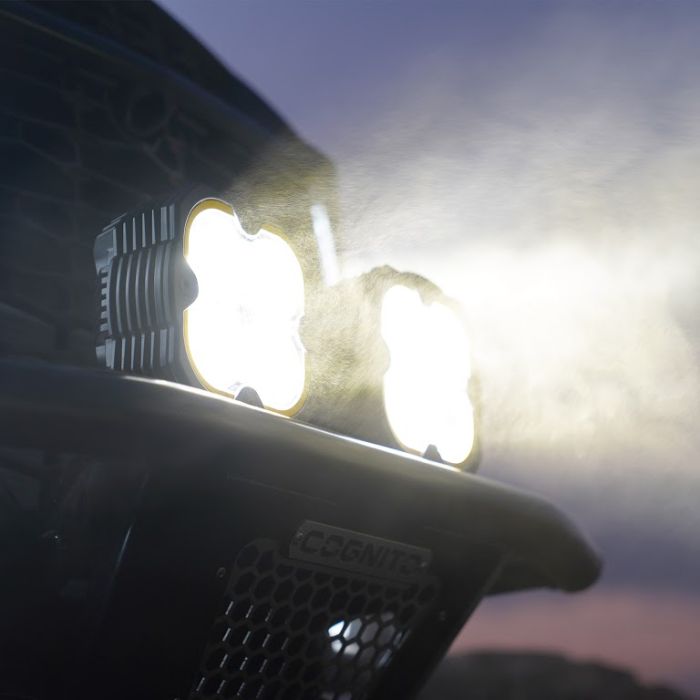 KC HiLiTES  Flex Era 4 LED Lights with Pillar Mounts for 07-21 Jeep Wrangler JK, JL & Gladiator JT