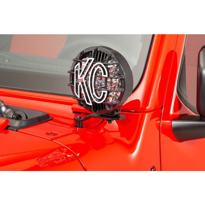KC HiLiTES 7318 A-Pillar Light Mount Brackets for 18-21 Jeep Wrangler JL & Gladiator JT