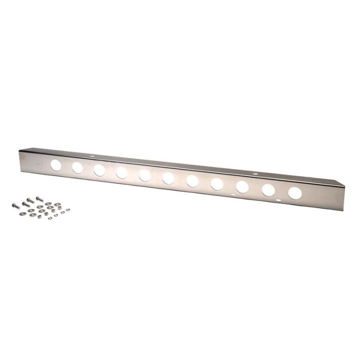 Kentrol 30436 Stainless Steel 54" Front Bumper with Holes for 87-95 Jeep Wrangler YJ