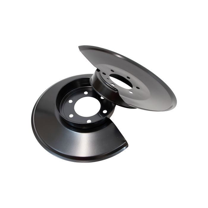 Kentrol  Stainless Steel Disc Brake Dust Covers with 6-bolt Caliper Plate for 76-78 Jeep CJ