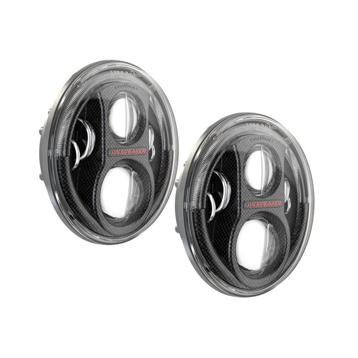 J.W. Speaker  Model 8700 Evolution J2 Series 7" LED Headlight Pair with Mounting Kit for 18-20 Jeep Wrangler JL & Gladiator JT