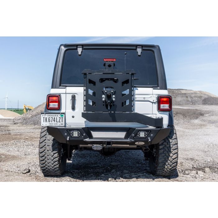 LoD Offroad JBC1801 Destroyer Rear Shorty Bumper with Tire Carrier for 18-23 Jeep Wrangler JL