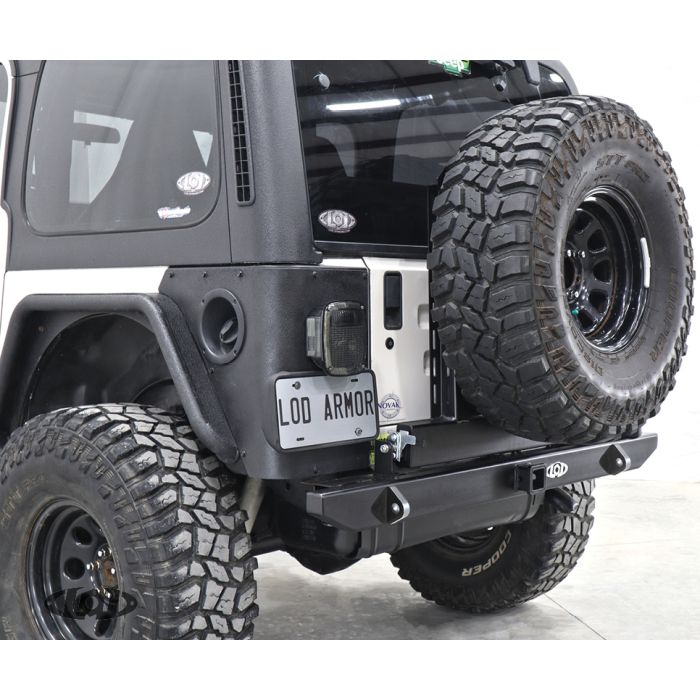 LoD Offroad JBC9621 Destroyer Expedition Series Rear Bumper w/ Tire Carrier for 87-06 Jeep Wrangler YJ, TJ, & Unlimited