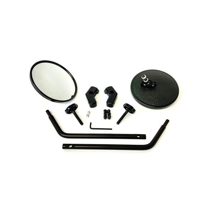 Lange Originals M1-600 Black Quick Mirror for 97-06 Jeep Wrangler TJ and Unlimited