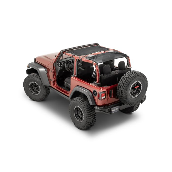 ShadeMaker Freedom Mesh Bimini Top Plus, 18-current JL Jeep Wrangler 2 Dr, Black..