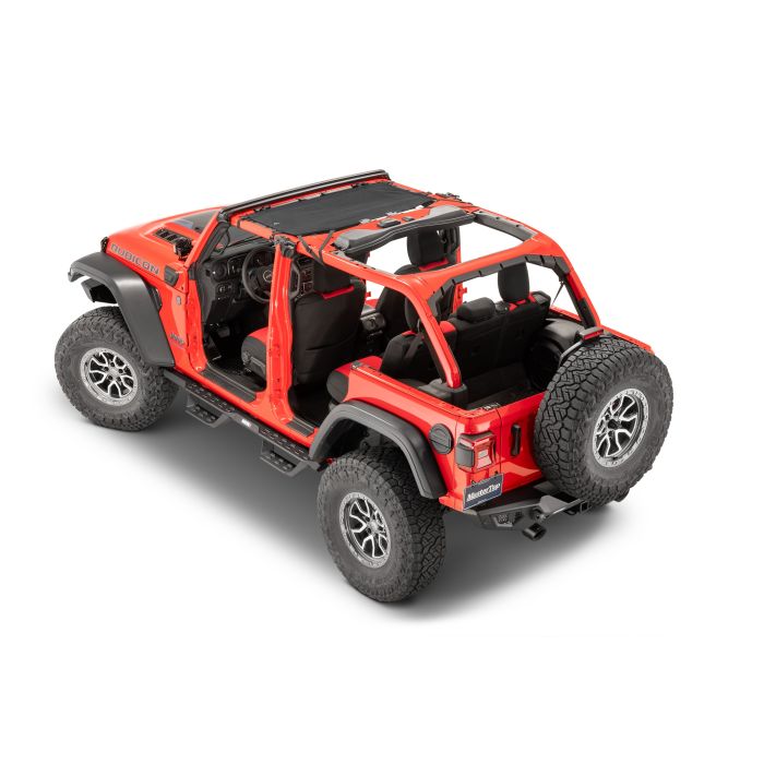 ShadeMaker Freedom Mesh Bimini Top, 18-Current JLU JT JL Jeep Wrangler , Black..
