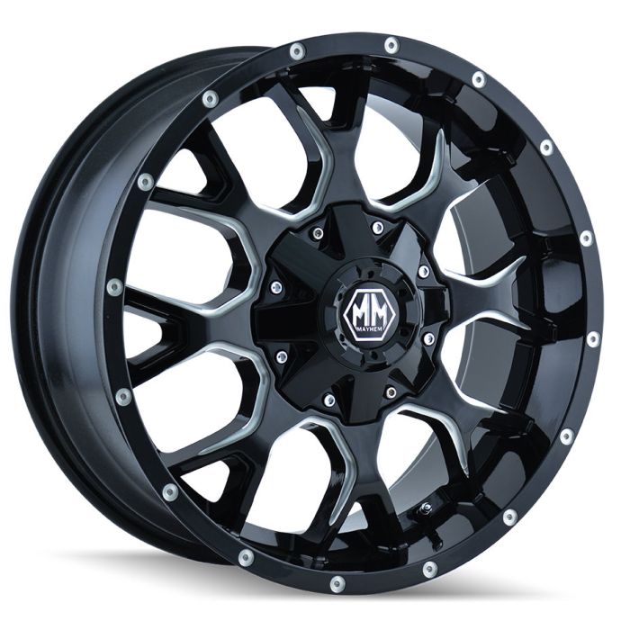 MAYHEM WARRIOR 8015 BLACK/MILLED 20X9 5-127/5-135 0MM 87MM
