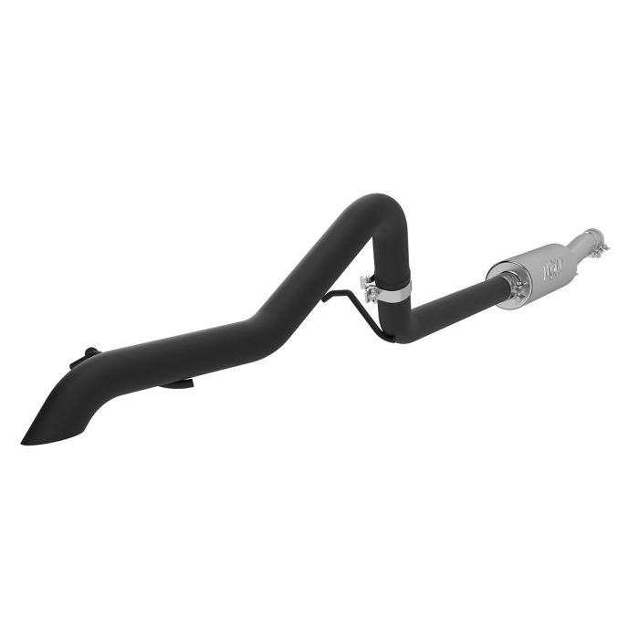 MBRP S5514BLK Black Series "Off Road" Cat Back Exhaust System for 07-11 Jeep Wrangler Unlimited JK 4 Door with 3.8L V6 Engine