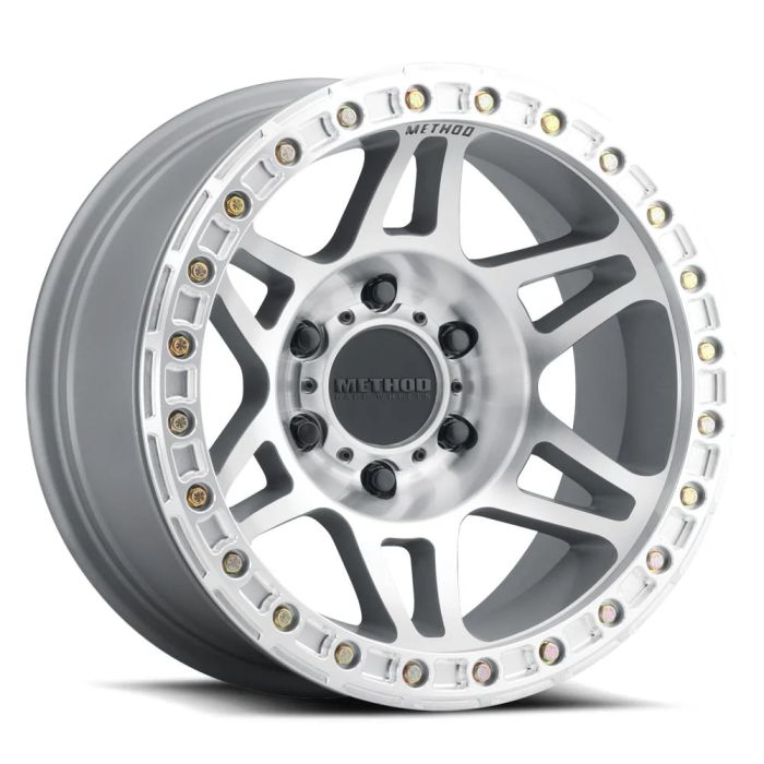 MR106 Beadlock, 17x9, -44mm Offset, 5x5, 71.5mm Centerbore, Machined - Clear Coat, w/ BH-H24125
