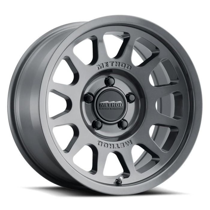 MR703 Bead Grip, 17x8.5, 0mm Offset, 5x5, 71.5mm Centerbore, Gloss Titanium