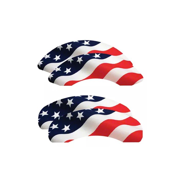 MGP Caliper Covers 42007SSASWH Stars & Stripes Brake Caliper Covers for 07-18 Jeep Wrangler JK