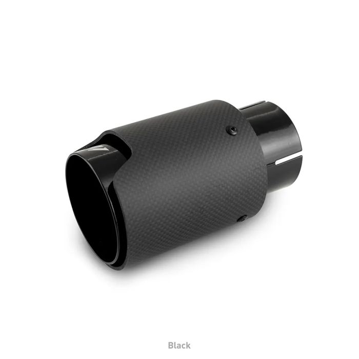 Carbon Fiber Muffler Tip, 2.5" Inlet, 3.5" Outlet, M Black