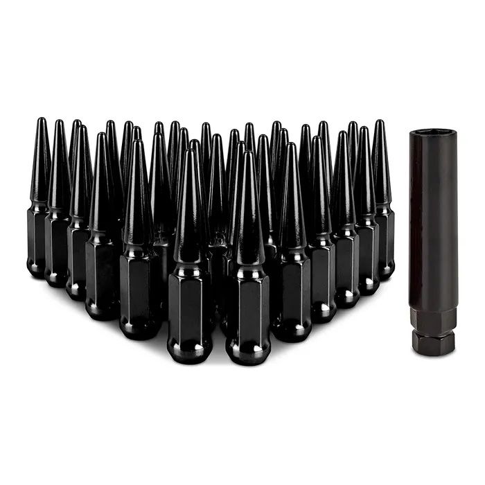 Mishimoto Steel Spiked Lug Nuts M14 x 1.5, 32pc Set, Black