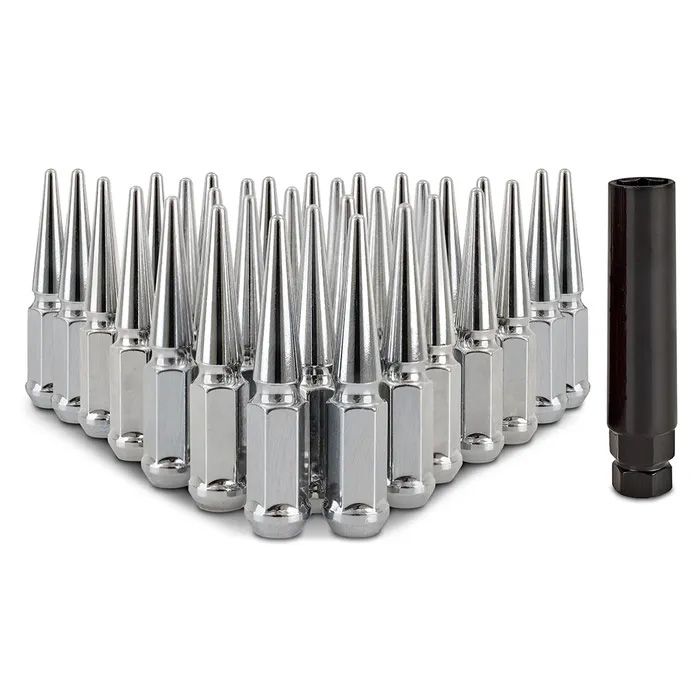Mishimoto Steel Spiked Lug Nuts M14 x 1.5, 32pc Set, Chrome