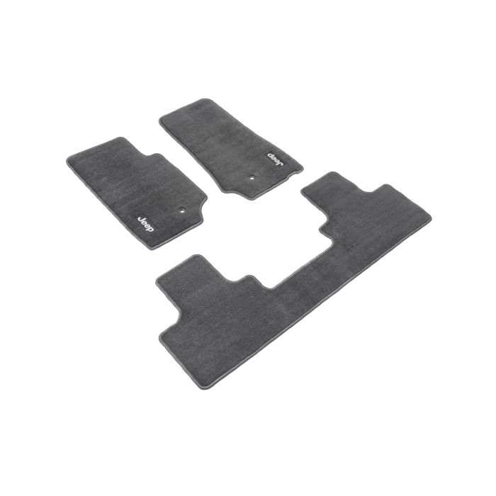 Mopar 82209495AC Carpet Floor Mats in Slate Gray for 07-13 Jeep Wrangler Unlimited JK 4 Door