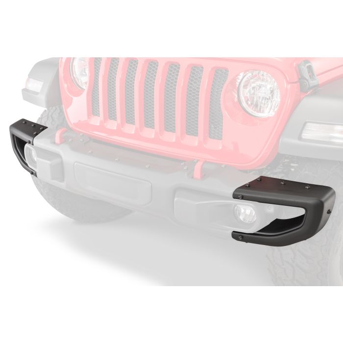 Mopar 82215115 Rubicon Style Front Bumper End Caps in Steel  for 18-19 Jeep Wrangler JL & 2020 Gladiator JT