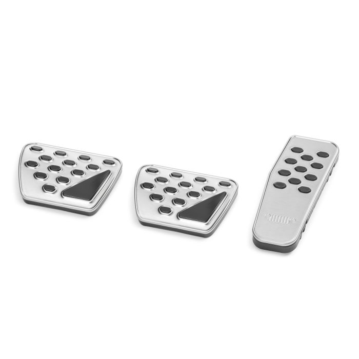 Mopar 82215334AC Brushed Pedal Pads for 18-19 Jeep Wrangler JL & 2020 Gladiator JT w/ Manual Transmission