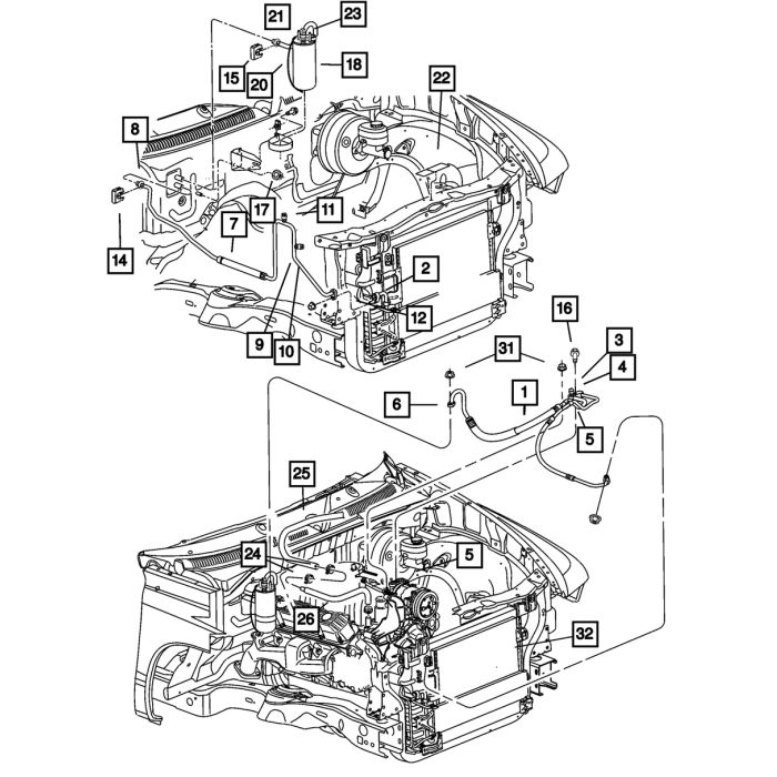 Mopar 5012348AA Air Conditioning Suction Line O-Ring for 03-06 Jeep Wrangler TJ & 06-07 Liberty