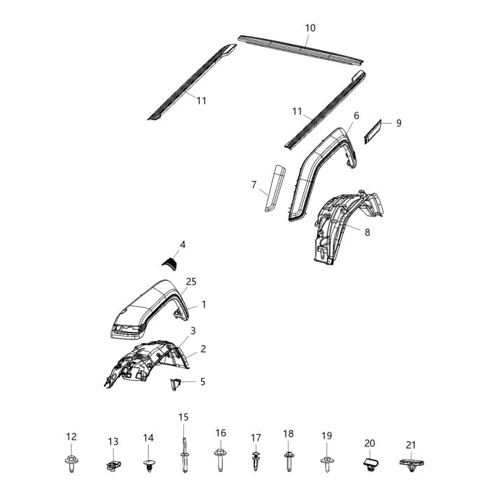 Mopar 68505504AA Anti-Chip Film- Passenger Side for 20-21 Jeep Gladiator JT