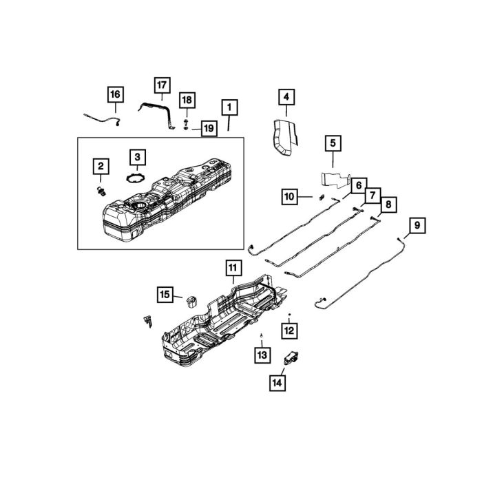 Mopar 68302026AD Fuel Tank Skid Plate  for 20-23 Jeep Wrangler JL & Gladiator JT